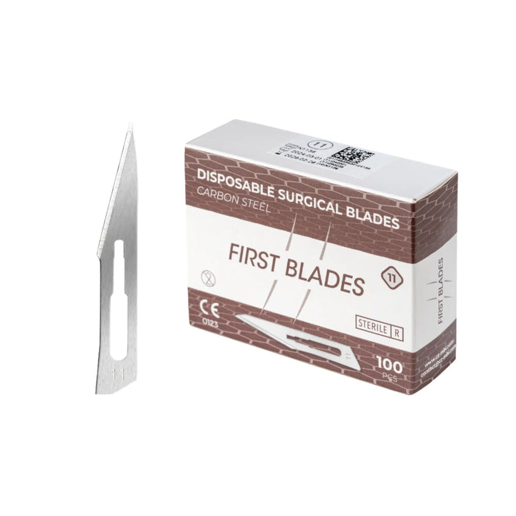 100 lames de bistouri stériles - First Blades First Blades  N-11