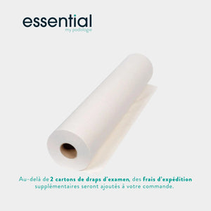 9 rouleaux Draps d'examen blancs - 135 formats - 2 Plis lisses Essential 