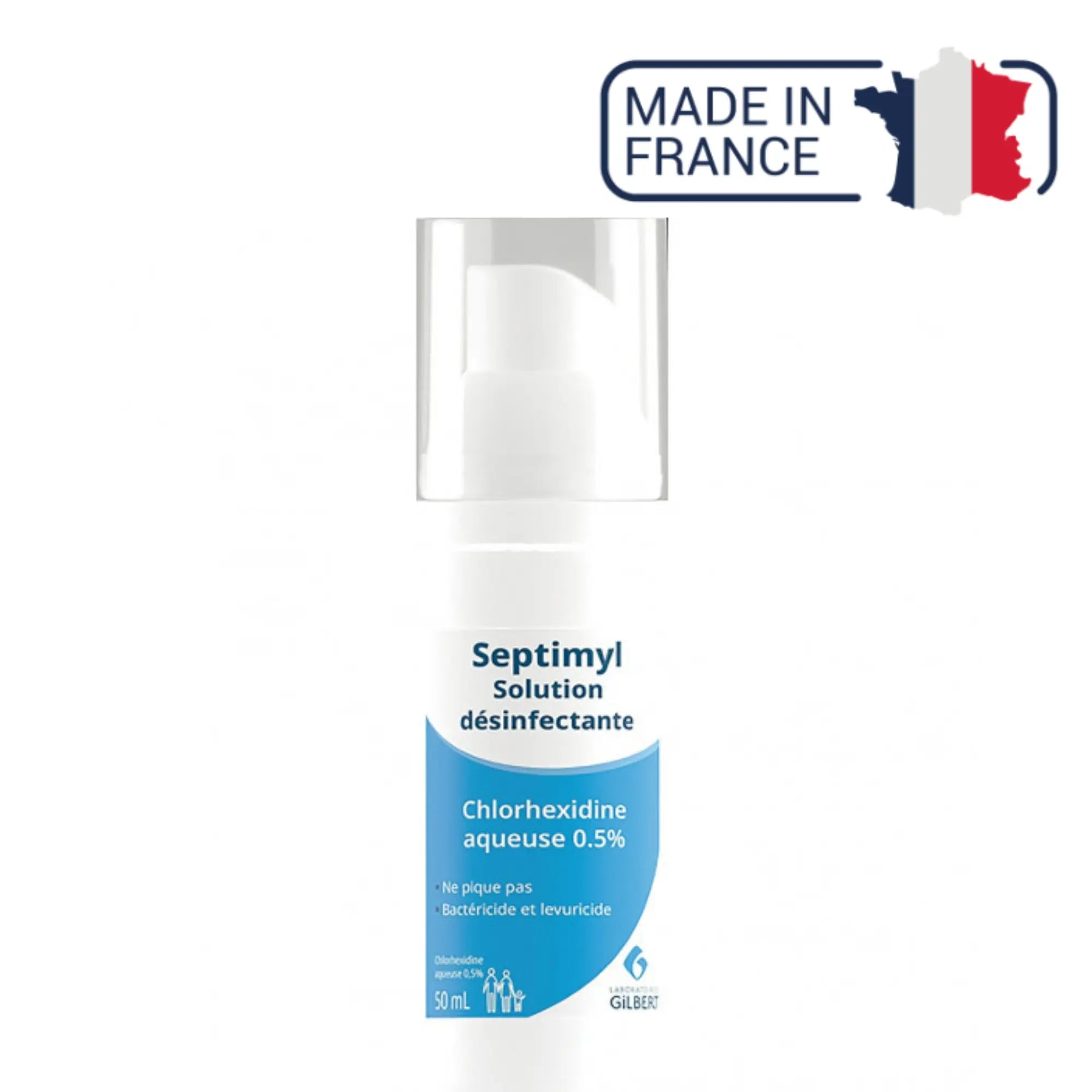 Chlorhexidine aqueuse 0.5% - Solution désinfectante - SEPTIMYL - Gilbert - My Podologie