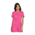 Pau - Tunique cache-cœur col V - Femme - Cherokee Cherokee Authentic Workwear  Rose-Fluo-3XL